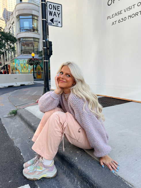 The Izzie Cargo Pant // Pink